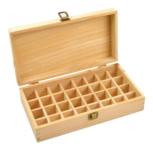 Boîte de Rangement en Bois pour Huiles Essentielles